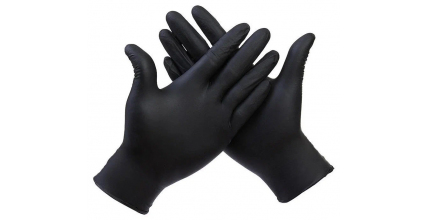 Перчатки винил/нитриловые чёрные
