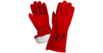 Краги спилковые утепленные